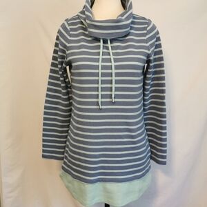 *Clearance* Denim&Co Active Blue/Aqua Thermal Type Long Sleeved Top - Sz XS